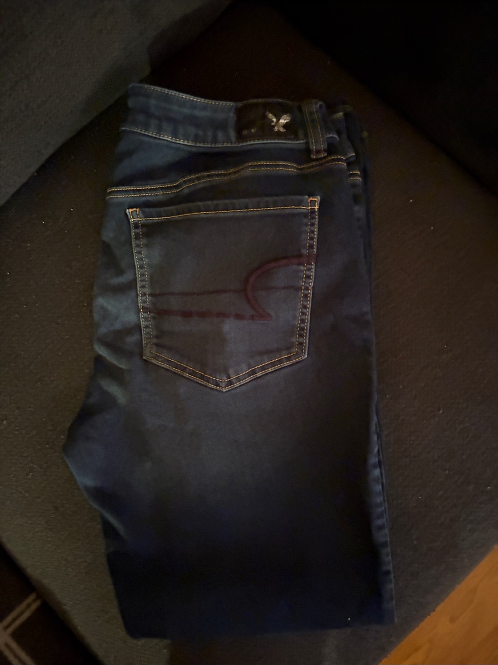 American Eagle Outfitters Dark Blue Women's Jeggings with Back Pocket Stitch